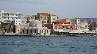 Crete Chania Harbour Buildings