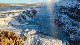 Iceland gulfoss waterfall