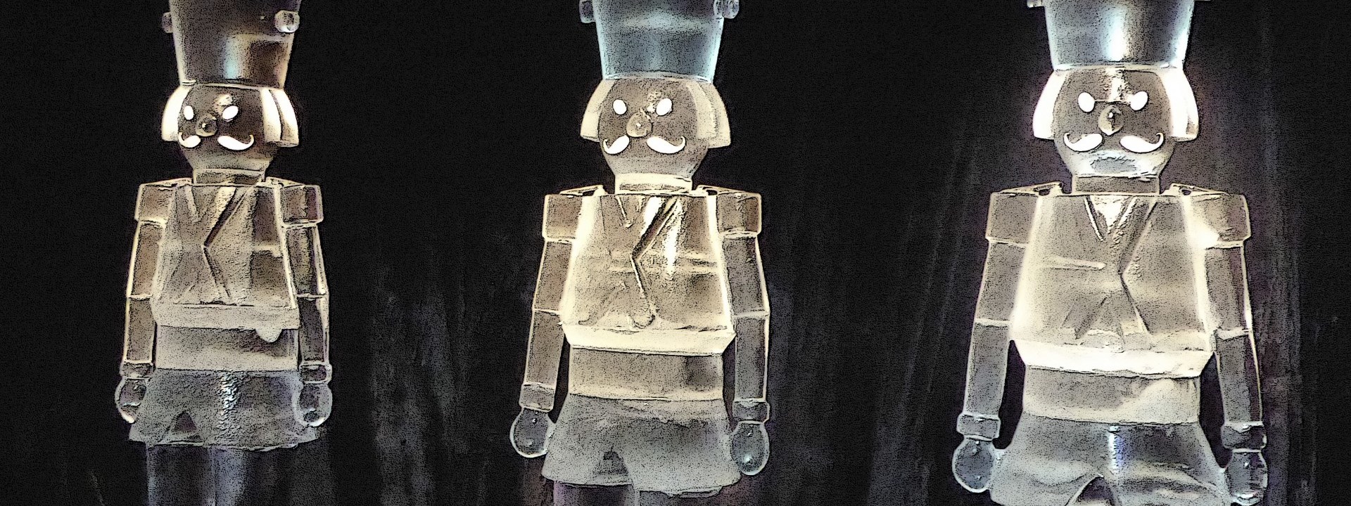 toy soldier ice sculptures
