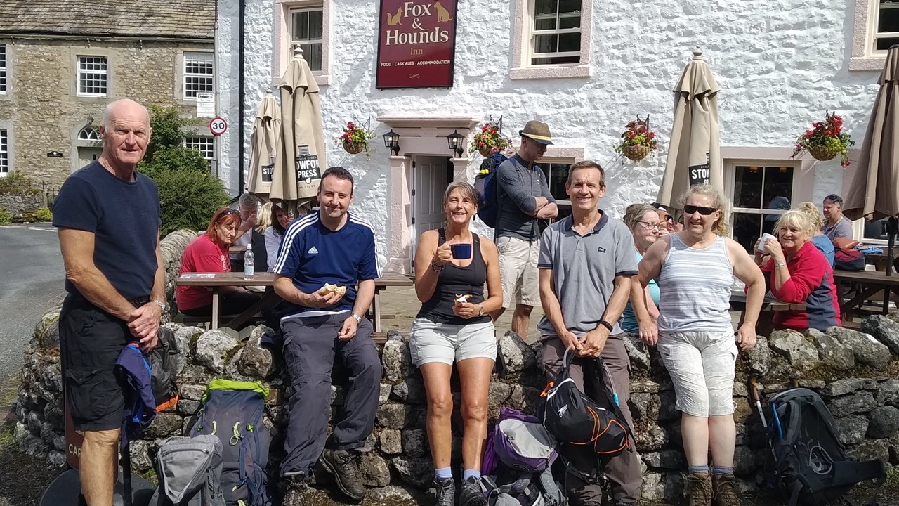 Outside the Pub at Starbotton