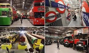 London transport museum depot montage