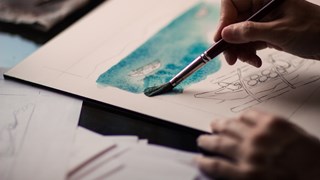 painting hands