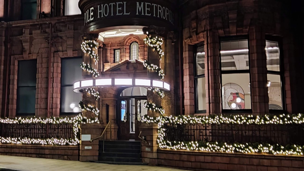 Leeds Met Hotel at Christmas