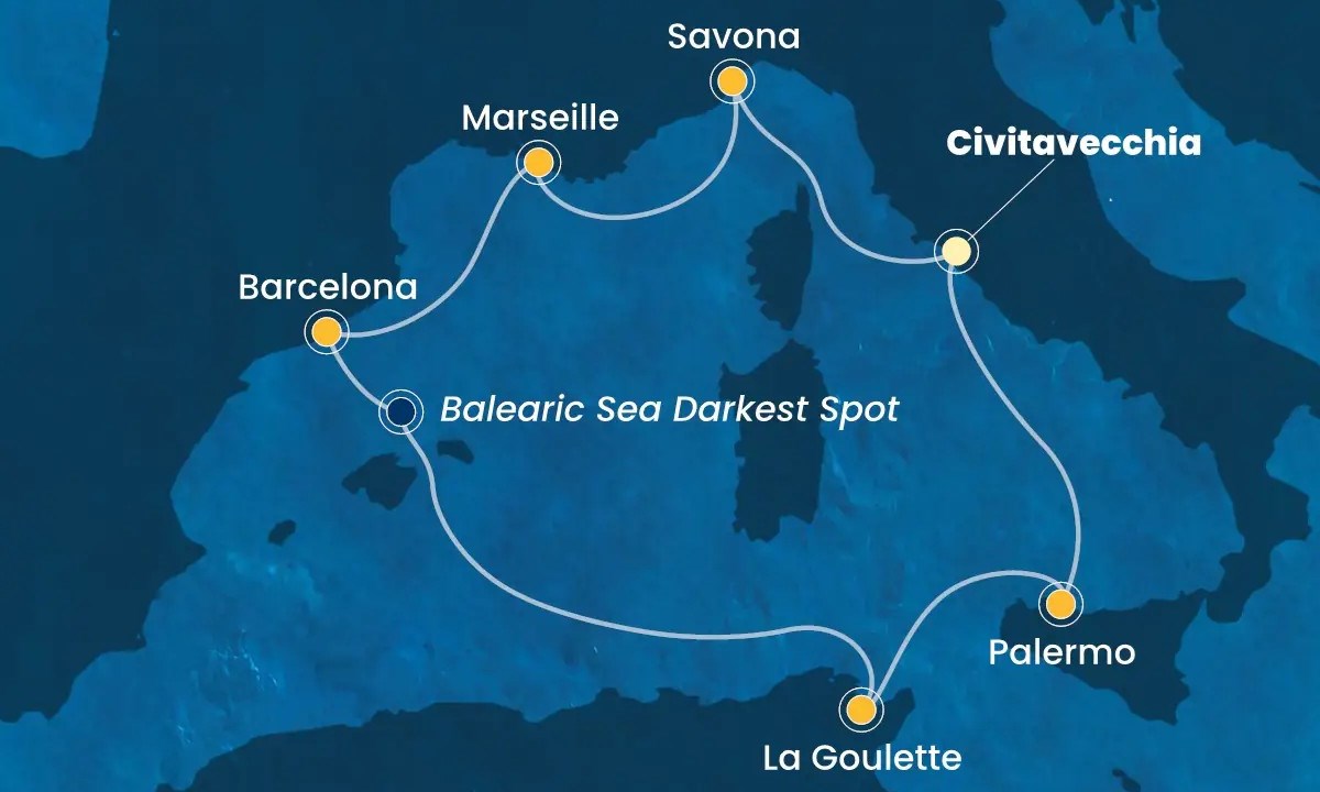Costa Med Cruise 27 map