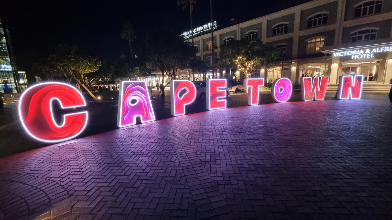 Downtown Cape town at night