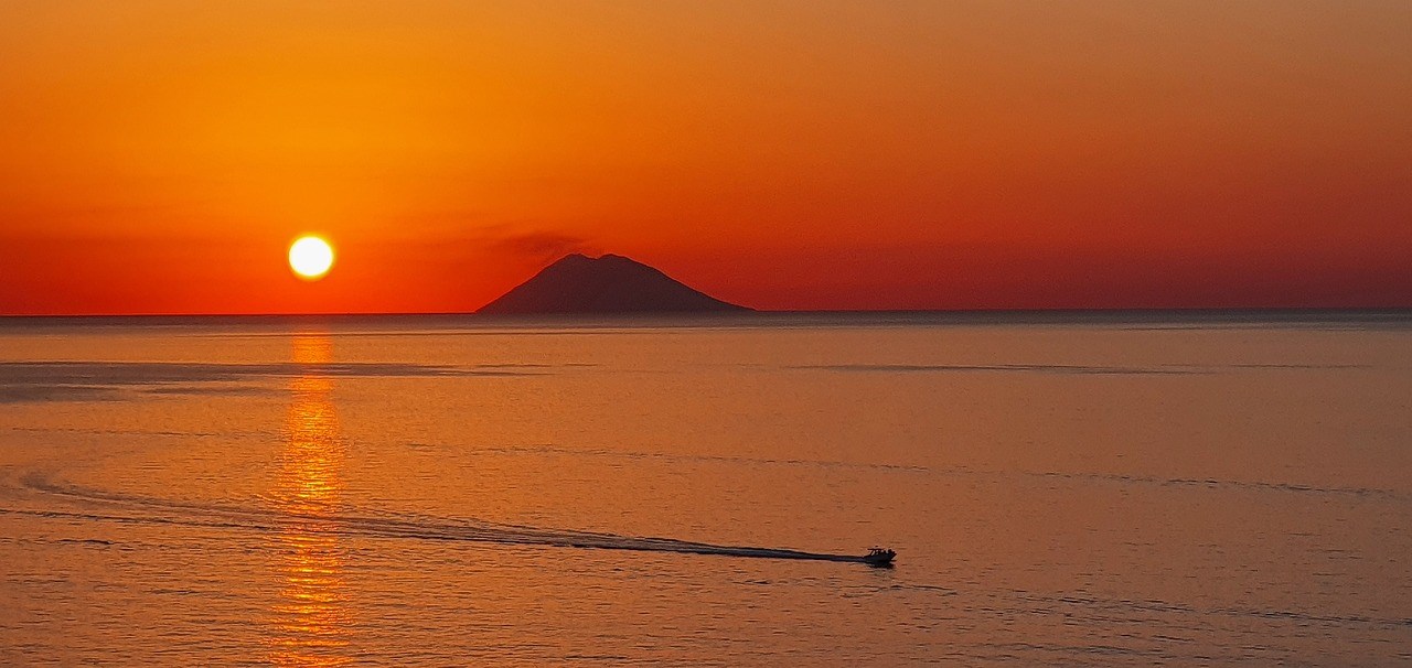 Stromboli Island at Sunset