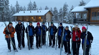 finland winter group cross country ski