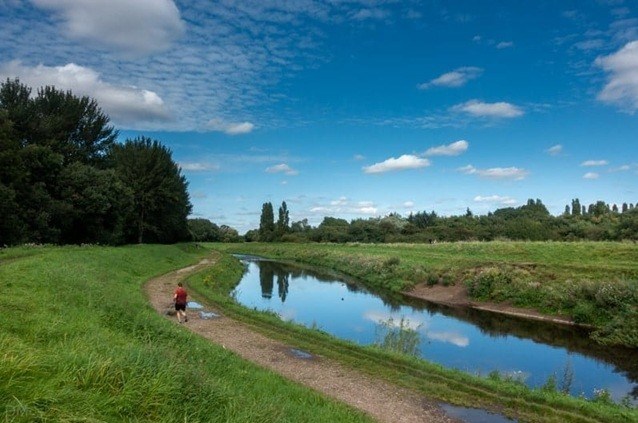 River Mersey close to Sale Water Park