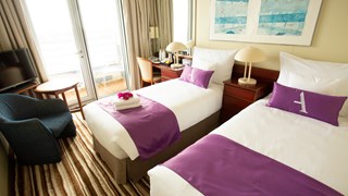 Ambassador Cruise Ambience Twin Balcony Cabin