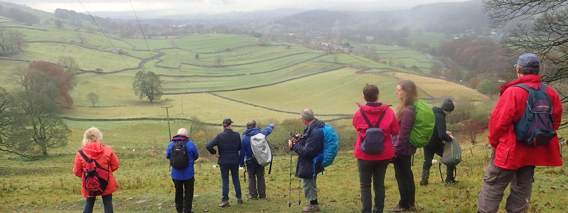 Walkers view the Yorkshire Dales