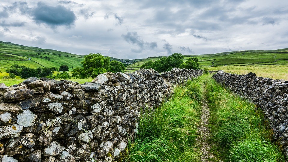 Malham dry stone wall - Yorkshire dales walk