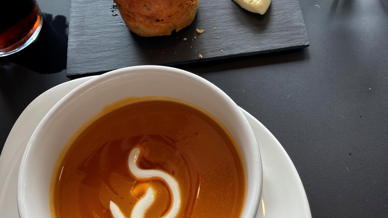Pier 8 red pepper soup