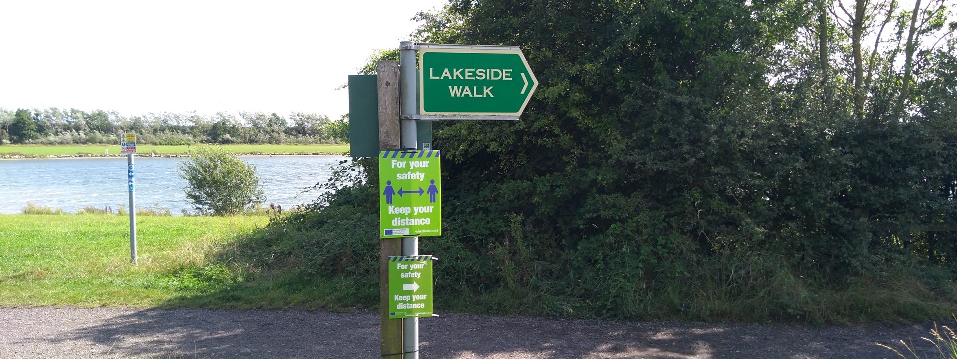 Anglers Country Park Lakeside Walk Sign