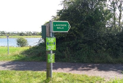 Anglers Country Park Lakeside Walk Sign