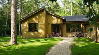 Sherwood Center Parcs woodland lodge exterior
